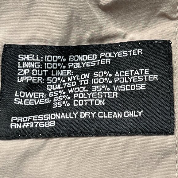 Calvin Klein Overcoat Mens 40 S Removable Quilted Lining Jacket Trench Coat - Picture 7 of 14